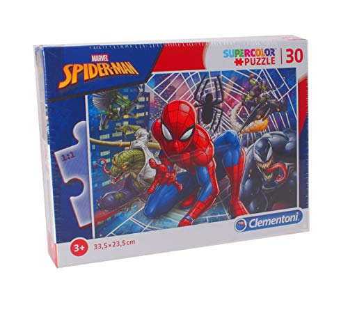 Clementoni - Puzzle infantil 30 piezas SpiderMan, Super héroes, puzzle a partir de 3 años (20250)