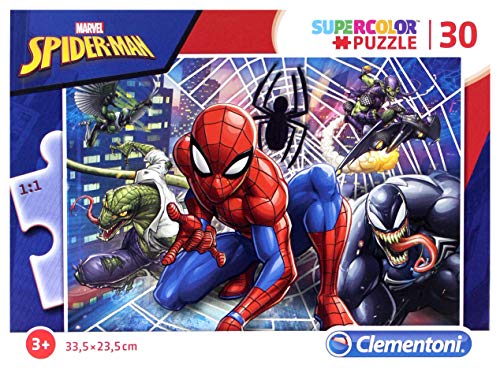 Clementoni - Puzzle infantil 30 piezas SpiderMan, Super héroes, puzzle a partir de 3 años (20250)