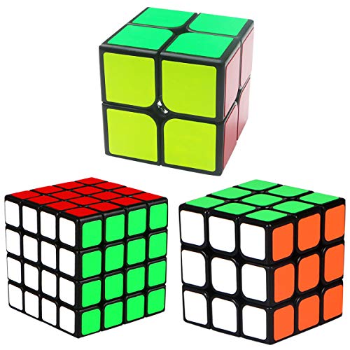 Coolzon Cubo de Velocidad Puzzle Cubes Speed Cube, Juego de Puzzle para Niños Adultos (Paquete de 5)