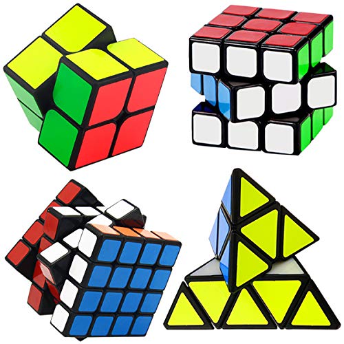 Coolzon Cubo de Velocidad Puzzle Cubes Speed Cube, Juego de Puzzle para Niños Adultos (Paquete de 5)