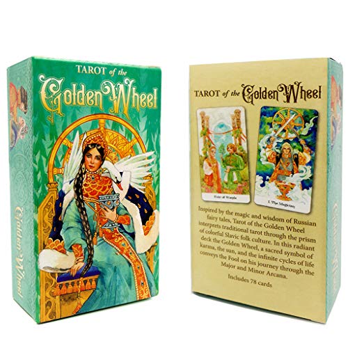 Cxnwuggfvsc Tarot Of the Golden Wheel 78 Cards Deck Tarot Board Game Family Party Oracle