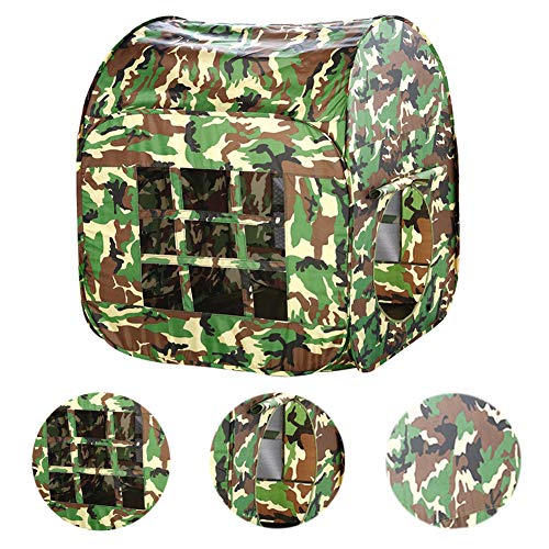 DASNTERED Tienda de campaña de camuflaje para niños, grande de camuflaje plegable para jugar al aire libre, juego de regalo, casa para niños, juguetes para juegos (camuflaje)