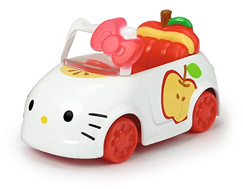 Dickie Toys- Vehículo Hello Kitty Manzana 6cm con Figura Hello Kitty, Fabricado en Metal, Figura Extraíble, Adecuado a Partir de 3 Años