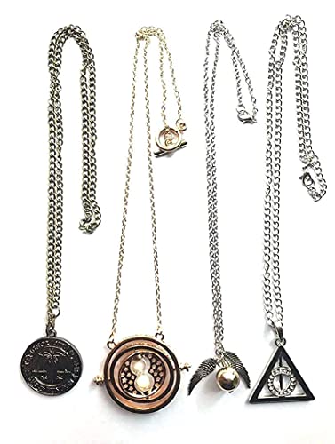 通用 Dilla Beauty - Juego de 15 palillos mágicos para niños con arma de metal para niños, juguete de Hermione Dumbledore con llavero, collar con caja de regalo