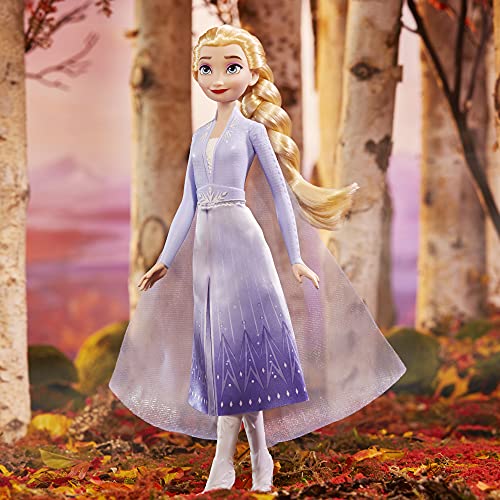 Disney Frozen 2 - Muñeca de Elsa con Falda, Zapatos y Cabello Rubio y Largo - A Partir de 3 años