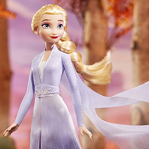 Disney Frozen 2 - Muñeca de Elsa con Falda, Zapatos y Cabello Rubio y Largo - A Partir de 3 años