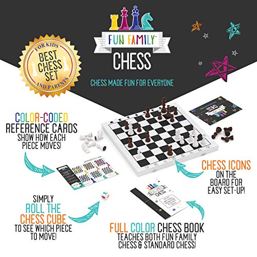 Divertido Juego de ajedrez Familiar para niños y Adultos, Juego de Tablero de Madera para Aprender ajedrez