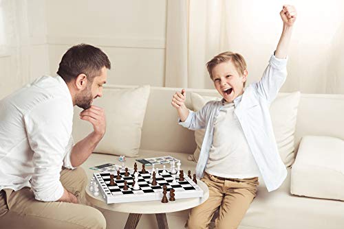 Divertido Juego de ajedrez Familiar para niños y Adultos, Juego de Tablero de Madera para Aprender ajedrez