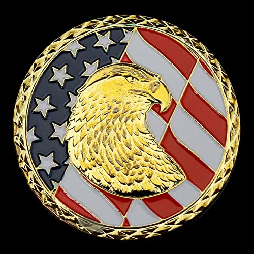 DOWNN 2PCS US Coast Guard Veteran Semper Souvenir Bald Eagle Pattern Collectible Gift Gold Plated Commemorative Coin