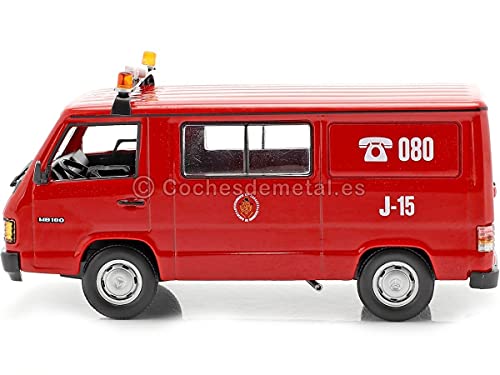 Editorial Salvat 1987 Furgoneta Mercedes-Benz MB 180 [Z-6812-AG] Brigada Bomberos Zaragoza Rojo/Blanco 1:43 SP12