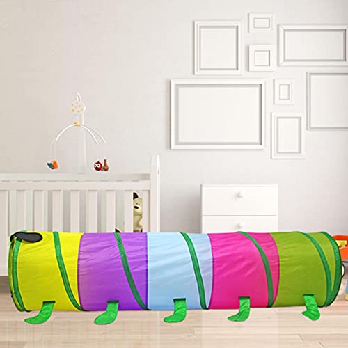 Ewha Toddlers Tunnel Foldable Kids Crawling Name Five-Color Caterpillar Crawling Channel Playing Toy