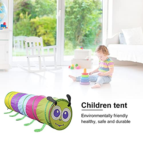 Ewha Toddlers Tunnel Foldable Kids Crawling Name Five-Color Caterpillar Crawling Channel Playing Toy