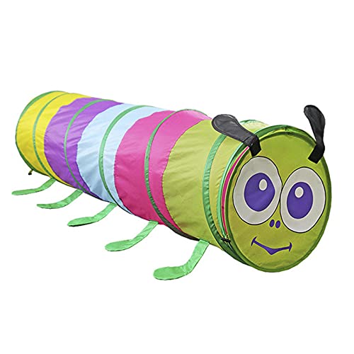 Ewha Toddlers Tunnel Foldable Kids Crawling Name Five-Color Caterpillar Crawling Channel Playing Toy