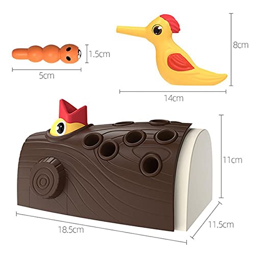 Feed the Baby Chick - Montessori Juguetes educativos para niños Pájaro carpintero captura gusano juguete niños magnético juego de pesca bebé inteligencia desarrollar juguetes