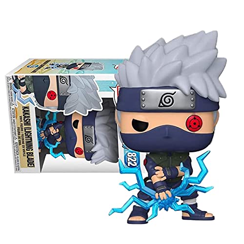 Figura de Pop Naruto Kakashi Kakashi Lightning Blade #822 Pop Borutos Anime Figuras Muñeca Colección de Regalos para Niños Estuche 10 cm