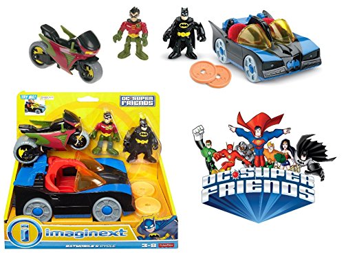 Fisher-Price DC Super Friends Imaginext Batmobile and Cycle by Fisher-Price