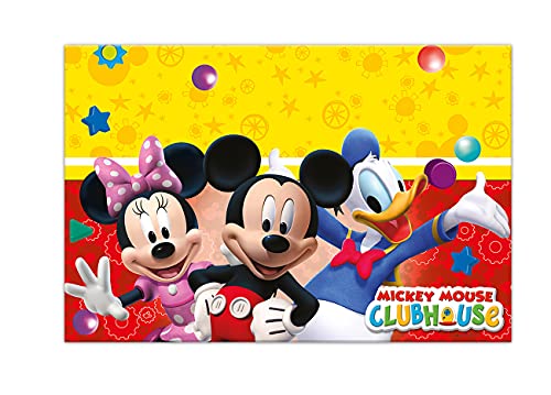 Folat B.V.-81511 Mantel plástico 120 x 180 cm, Mickey Mouse, multicolor, unico (Perona 50866)