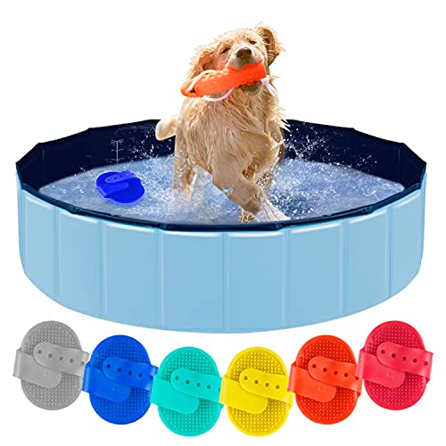 Forever Speed Piscina Piscina de baño Plegable Piscina para Perros La Piscina de Perro Perro Piscina Pet Piscina 80*20cm Azul