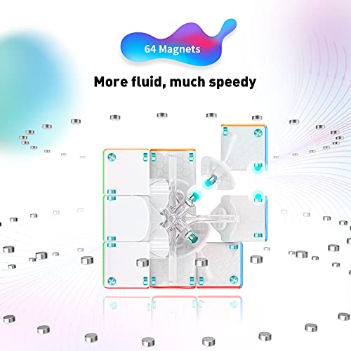GAN 11 M Duo, cubo de velocidad magnético de 3 x 3, cubo mágico rompecabezas cubo de juguete sin etiqueta superficie esmerilada (interno primario)