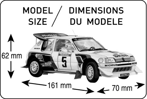 Glow2B Heller - 80716 - Maqueta para Construir - Peugeot 205 Ev 2 - 1/24