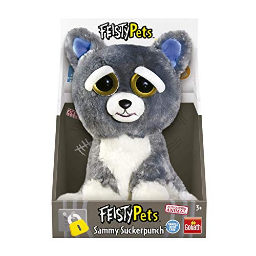 Goliath Feisty Pets-Peluche Perro Gris, color (32296.006) , color/modelo surtido