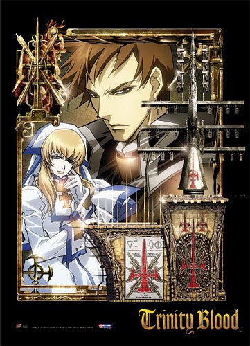 Great Eastern Entertainment Trinity Blood Tres and Sister Cate pergamino de pared, 31 por 43 pulgadas