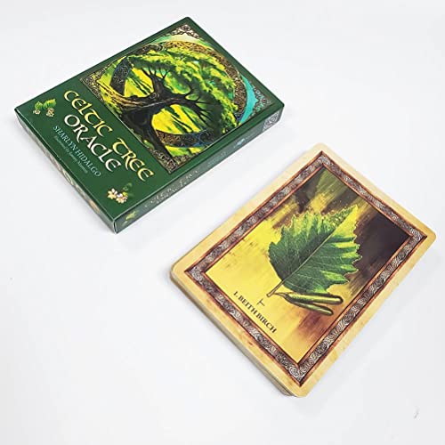 GuoLiDa Tarot del oráculo del árbol Celta,Celtic Tree Oracle,with Bag,Family Game