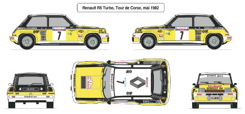 Heller - 80717 - Maqueta para Construir - Renault R5 Turbo - 1/24