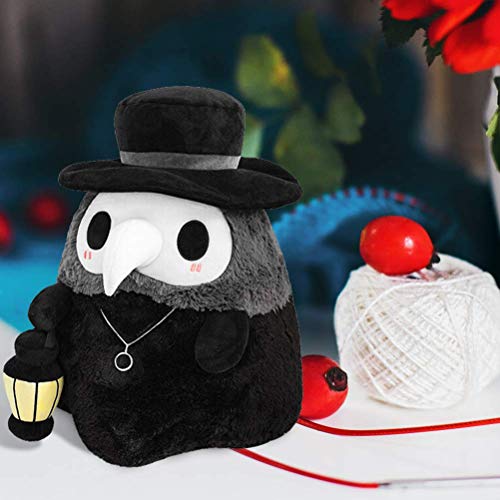 Holmeey Doctor Doll Doctor - Juguete de peluche para doctor de la peste de la doctora, juguete de felpa luminoso, suave y encantador para parejas, para fiestas de danza, juguetes para niños y adultos