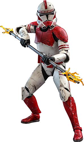 Hot Toys Figura Coleccionable de Star Wars The Clone Wars Coruscant Guard Clone Trooper Escala 1/6 de 12 Pulgadas