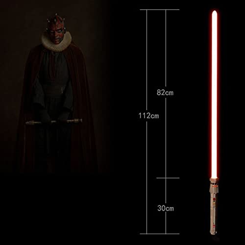 Hxloaq Sable De Luz con Mango De Metal, 112cm Juguete Sable De Luz, Sable De Luz De Darth Maul, Cosplay De Guerrero Jedi