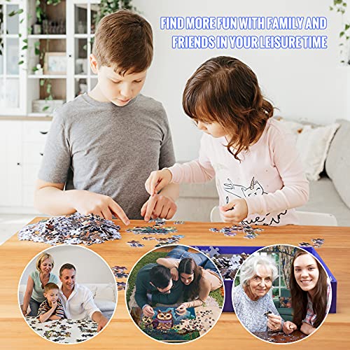 HXMARS Owl Jigsaw Puzzles 1000-Piece: Coloridos Animales Búho Juego de Rompecabezas para Adultos Adolescentes Familiares - Decoración del hogar, 27"X 20" EN