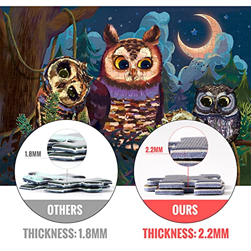 HXMARS Owl Jigsaw Puzzles 1000-Piece: Coloridos Animales Búho Juego de Rompecabezas para Adultos Adolescentes Familiares - Decoración del hogar, 27"X 20" EN