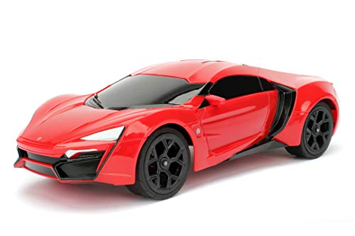 Jada- Fast&Furious Coche RC Lykan Hypersport 1:16 Fast and The Furious radiocontrol con Mando, Color Rojo (253206005)