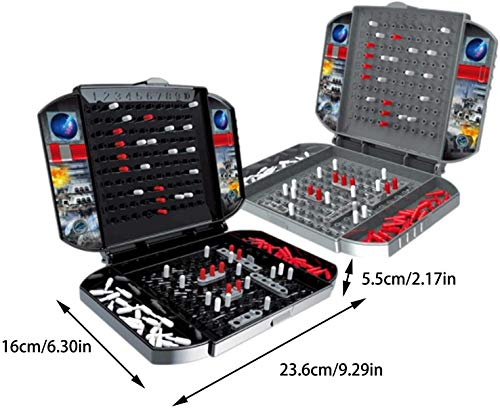 Juego de Estrategia Juego de Estrategia Juego de Batalla Naval Juego Battleship Strategy Strategy Board Game Portable Childrens Doble Battle Toy - Idea Actual para niños Niños y Adultos GINOLEI