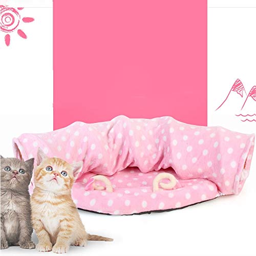 Juguetes Almacenamiento Plegable Cat Channel Puzzle Cat Toy Tunnel, Especificación: Circular (Rosa) Juguetes (Color : Rosado)