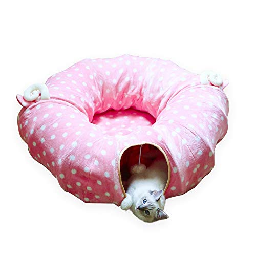 Juguetes Almacenamiento Plegable Cat Channel Puzzle Cat Toy Tunnel, Especificación: Circular (Rosa) Juguetes (Color : Rosado)