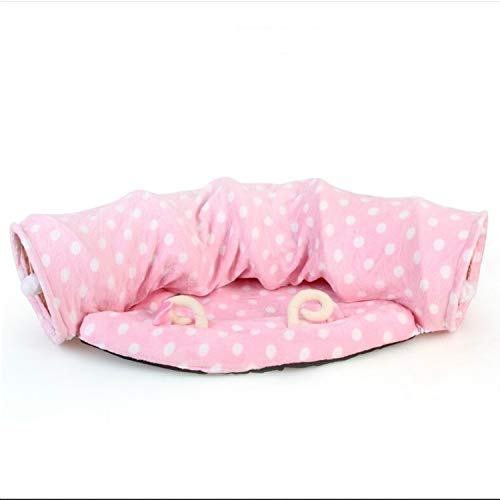 Juguetes Almacenamiento Plegable Cat Channel Puzzle Cat Toy Tunnel Juguetes (Color : Rosado)