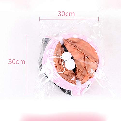 Juguetes Almacenamiento Plegable Cat Channel Puzzle Cat Toy Tunnel Juguetes (Color : Rosado)