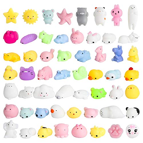 Juguetes Squishy Paquete Surtido de 20 Squishies: Kawaii de Comida Gigante Bollo Pan Donuts Panda Suaves y Blandos Jumbo Medio y Mini - Amuletos de Móvil Llavero Correa