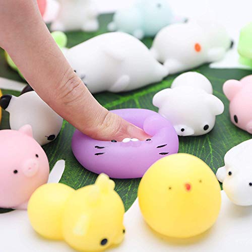 Juguetes Squishy Paquete Surtido de 20 Squishies: Kawaii de Comida Gigante Bollo Pan Donuts Panda Suaves y Blandos Jumbo Medio y Mini - Amuletos de Móvil Llavero Correa