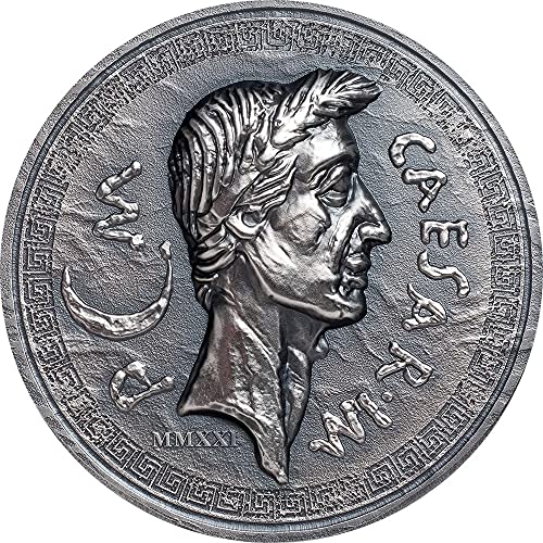 Julius Caesar Julio César Roman Empire 1 Oz Moneda Plata 5$ Cook Islands 2021