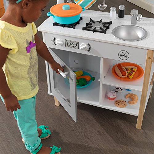 KidKraft- Cocina de juguete de madera, para niños, con accesorios para juegos de dramatización incluidos All Time , Color Multicolor (53370) , color/modelo surtido