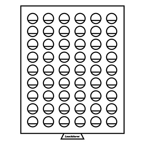 Leuchtturm 309858 Bandeja para Monedas 54 divisiones Redondas de 25,75 mm Ø, Color Humo