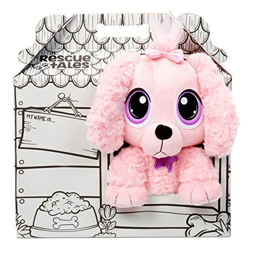 Little Tikes Rescue Tales Mascotas en Adopción Poodle Rosa - Juguete Interactivo, Tierno, De Felpa, con Movimiento y Sonidos - Incluye Caseta para Perros, Collar, Placa y Más - Coleccionable - 3+ Años