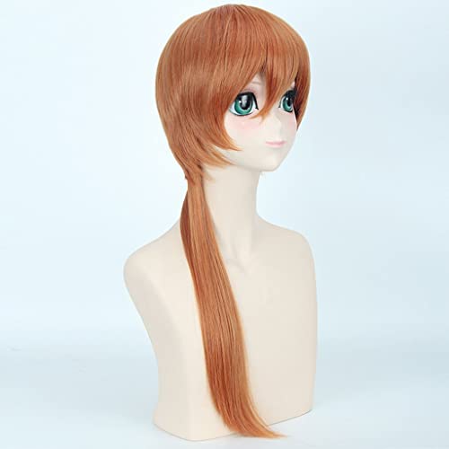 Long Long STRAIG Wig Temperatura Fibra Mujeres for EL Partido Halloween Anime Cosplay Lolita Naranja Pelucas sintéticas