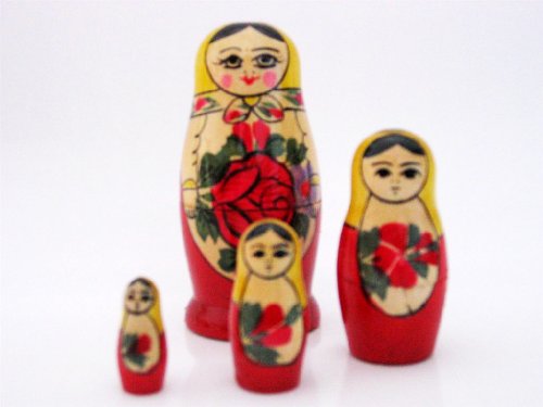 Matrioshka, matrioska, matrioska, babuschka, 4 piezas.