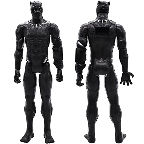 Miotlsy Figura de acción Coleccionable, Figura de acción de Pantera Negra de 30 cm Black Panther Figura Titan Hero para niños de 4 años en adelante