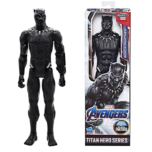 Miotlsy Figura de acción Coleccionable, Figura de acción de Pantera Negra de 30 cm Black Panther Figura Titan Hero para niños de 4 años en adelante