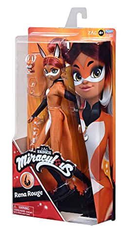 Miraculous: Tales of Ladybug & Cat Noir - Muñeca de Moda Rena Rouge 26cm con Accesorios (Bandai) Multicolor P50004X